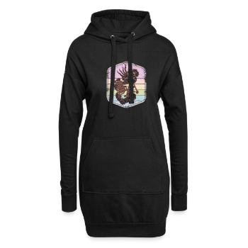 Grillen Chef Koch Vater BBQ Smoker Männergrill - Hoodie-Kleid - Schwarz - Vorne