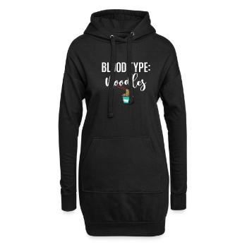 Cadeaux pour les amateurs de nouilles - Sweat-shirt à capuche long Femme - noir - Devant