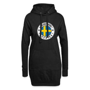 Schweden Schwedisch Sverige Urlaub Wikinger Volk - Hoodie-Kleid - Schwarz - Vorne
