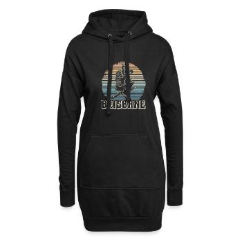 Australien Reise Urlaub Känguru Symbol Urlaub - Hoodie-Kleid - Schwarz - Vorne