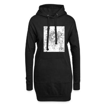 Lauburu Euskal Herria Basken Aquitanier Land - Hoodie-Kleid - Schwarz - Vorne