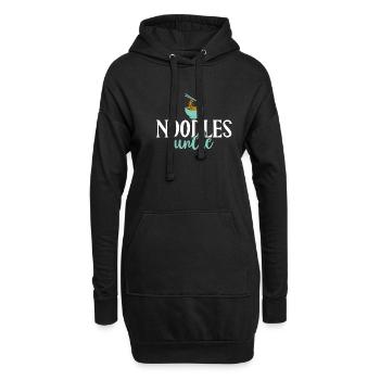 Cadeaux pour les amateurs de nouilles - Sweat-shirt à capuche long Femme - noir - Devant