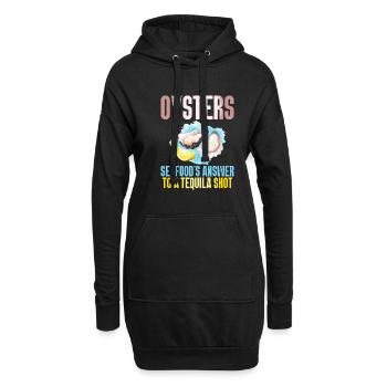 Oyster Gifts - Hoodie-Kleid - Schwarz - Vorne