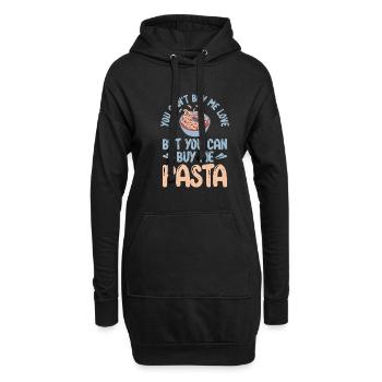 Cadeaux pour les amateurs de pâtes - Sweat-shirt à capuche long Femme - noir - Devant