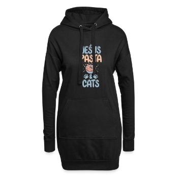 Cadeaux pour les amateurs de pâtes - Sweat-shirt à capuche long Femme - noir - Devant
