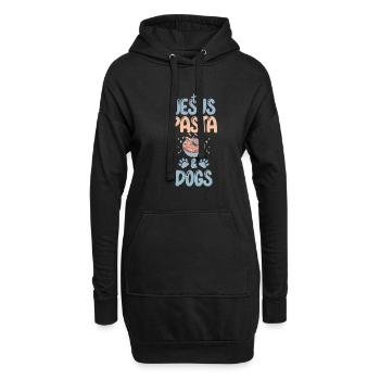 Cadeaux pour les amateurs de pâtes - Sweat-shirt à capuche long Femme - noir - Devant