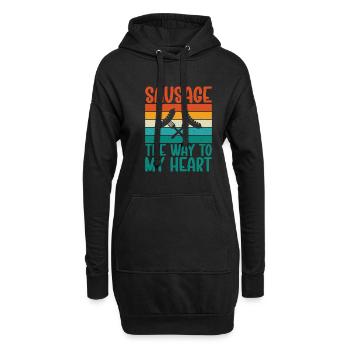 Sausage Lover - Hoodie-Kleid - Schwarz - Vorne