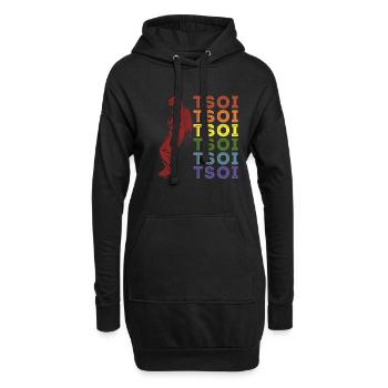 Wiktor Zoi Frontmann Rockband Kino Russland - Hoodie-Kleid - Schwarz - Vorne