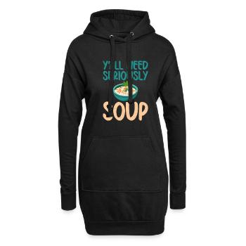 Cadeaux pour les amateurs de soupe - Sweat-shirt à capuche long Femme - noir - Devant