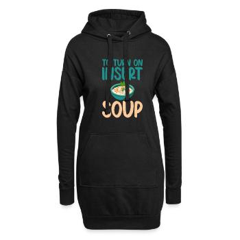Cadeaux pour les amateurs de soupe - Sweat-shirt à capuche long Femme - noir - Devant