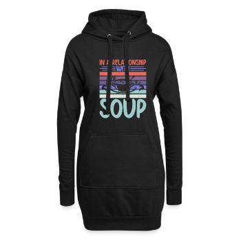 Cadeaux pour les amateurs de soupe - Sweat-shirt à capuche long Femme - noir - Devant