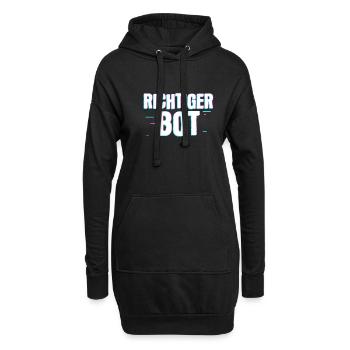 Richtig bot – Humour et style gamer - Sweat-shirt à capuche long Femme - noir - Devant
