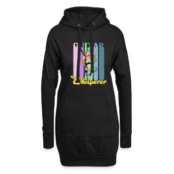 Musikrock Metall Band Einhorn Regenbogen - Hoodie-Kleid - Schwarz - Vorne