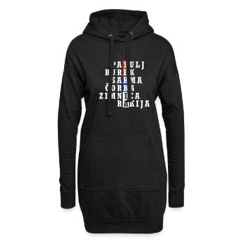 Srbija Belgrad Serbien Serbisch Heimat Urlaub Flag - Hoodie-Kleid - Schwarz - Vorne