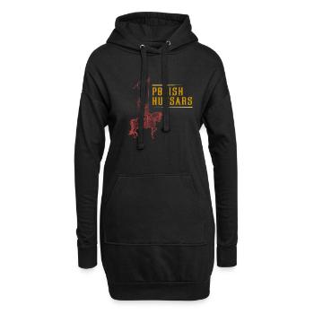 Husaren Polen Husaria Kavallerie Polska Flagge Erb - Hoodie-Kleid - Schwarz - Vorne