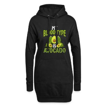 Avocado Gifts - Hoodie-Kleid - Schwarz - Vorne