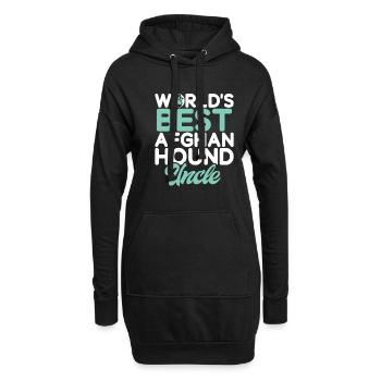 Cadeaux pour les chiens afghans - Sweat-shirt à capuche long Femme - noir - Devant