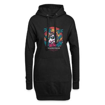 Design Chillout Vibes : décontracté et élégant - Sweat-shirt à capuche long Femme - noir - Devant