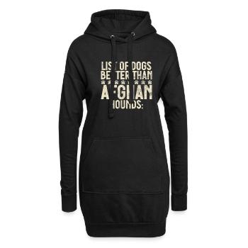 Cadeaux pour les chiens afghans - Sweat-shirt à capuche long Femme - noir - Devant