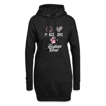 Afghan Hound Gifts - Hoodie-Kleid - Schwarz - Vorne