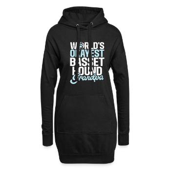 Basset Hound Gifts - Hoodie-Kleid - Schwarz - Vorne