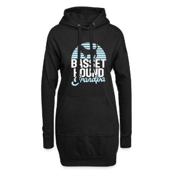 Cadeaux Basset Hound - Sweat-shirt à capuche long Femme - noir - Devant