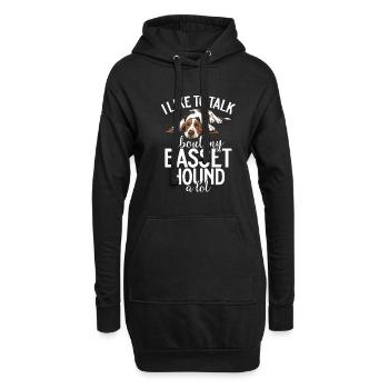 Cadeaux Basset Hound - Sweat-shirt à capuche long Femme - noir - Devant