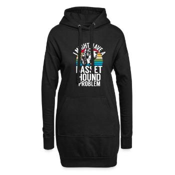 Basset Hound Gifts - Hoodie-Kleid - Schwarz - Vorne