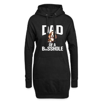Cadeaux Basset Hound - Sweat-shirt à capuche long Femme - noir - Devant