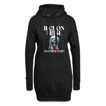 Cadeaux Bichon Frisé - Sweat-shirt à capuche long Femme - noir - Devant
