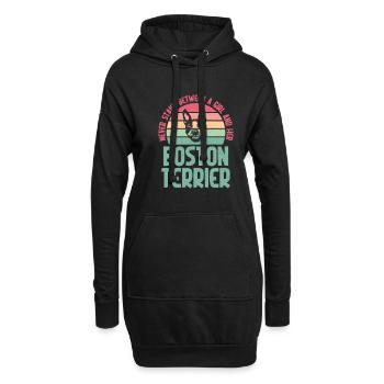Boston Terrier Gifts - Hoodie-Kleid - Schwarz - Vorne