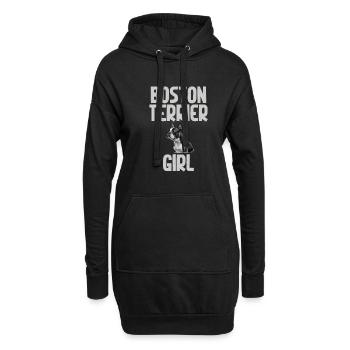 Cadeaux Boston Terrier - Sweat-shirt à capuche long Femme - noir - Devant