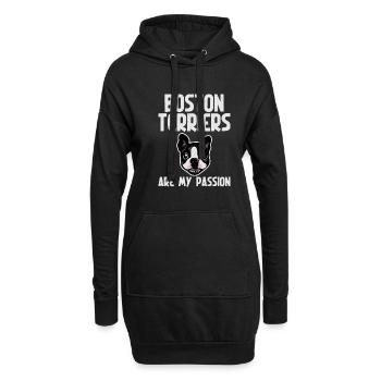 Boston Terrier Gifts - Hoodie-Kleid - Schwarz - Vorne