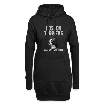 Cadeaux Boston Terrier - Sweat-shirt à capuche long Femme - noir - Devant