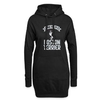 Boston Terrier Gifts - Hoodie-Kleid - Schwarz - Vorne
