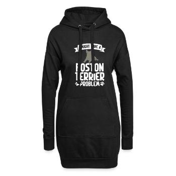 Boston Terrier Gifts - Hoodie-Kleid - Schwarz - Vorne