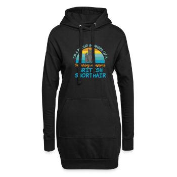 British Shorthair Gifts - Hoodie-Kleid - Schwarz - Vorne