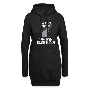British Shorthair Gifts - Hoodie-Kleid - Schwarz - Vorne