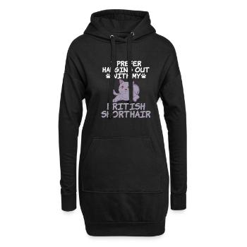 British Shorthair Gifts - Hoodie-Kleid - Schwarz - Vorne