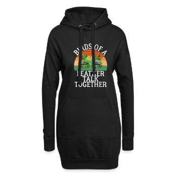 Budgie Gift - Hoodie-Kleid - Schwarz - Vorne