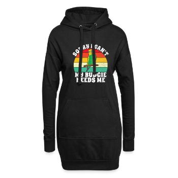 Budgie Gift - Hoodie-Kleid - Schwarz - Vorne