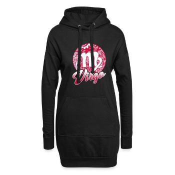 Virgo Horoscope Sign Of Zodiac - Hoodie Dress - black - Front