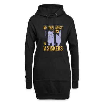 Cat Dad Gifts - Hoodie-Kleid - Schwarz - Vorne