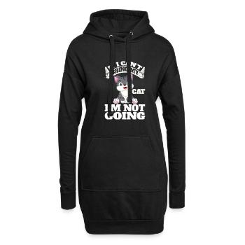 Cadeaux de grand-mère chat - Sweat-shirt à capuche long Femme - noir - Devant