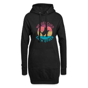 Cadeaux de sauvetage de chat - Sweat-shirt à capuche long Femme - noir - Devant