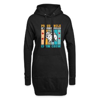 Cadeaux Chow Chow - Sweat-shirt à capuche long Femme - noir - Devant