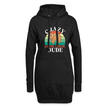 Cadeaux Chow Chow - Sweat-shirt à capuche long Femme - noir - Devant