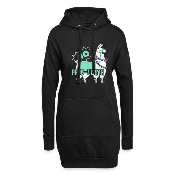 Llama No Prob Llama - Hoodie Dress - black - Front