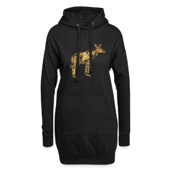 Okapi Geometric - Hoodie Dress - black - Front