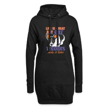 Rat Terriers Make Life Better - Hoodie Dress - black - Front